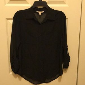 Black button up top